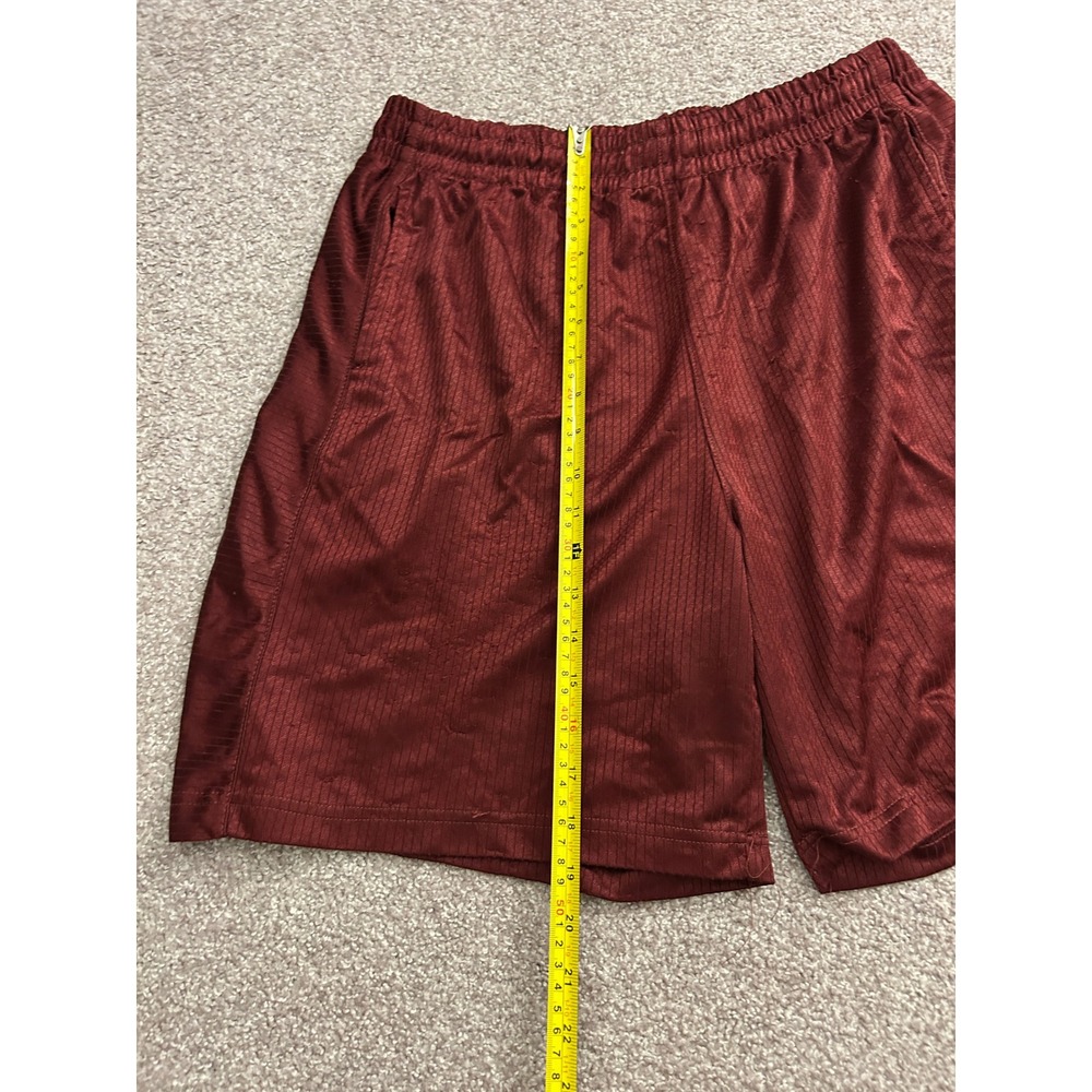 Haband Active Joe Mesh Athletic Shorts Mens L Maroon Excellent Textured Gym 84X - Picture 3 of 8